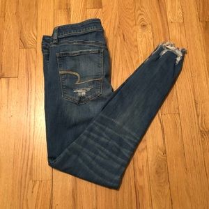 American Eagle destroyed jeggings